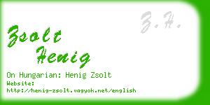 zsolt henig business card